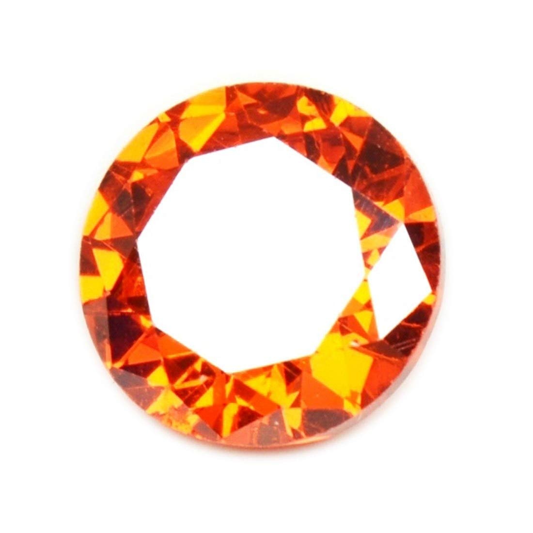 Orange Cubic Zircon 11.10 Carat | Premium Round Cut CZ Loose Gemstone for Ring, Pendant & Jewelry Making - Image 3