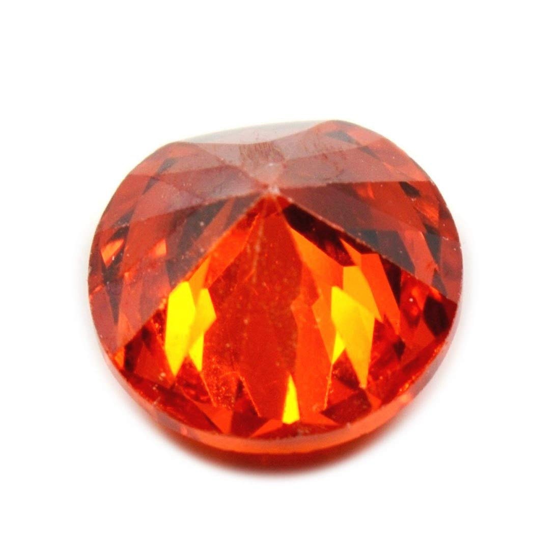 Orange Cubic Zircon 11.10 Carat | Premium Round Cut CZ Loose Gemstone for Ring, Pendant & Jewelry Making - Image 4