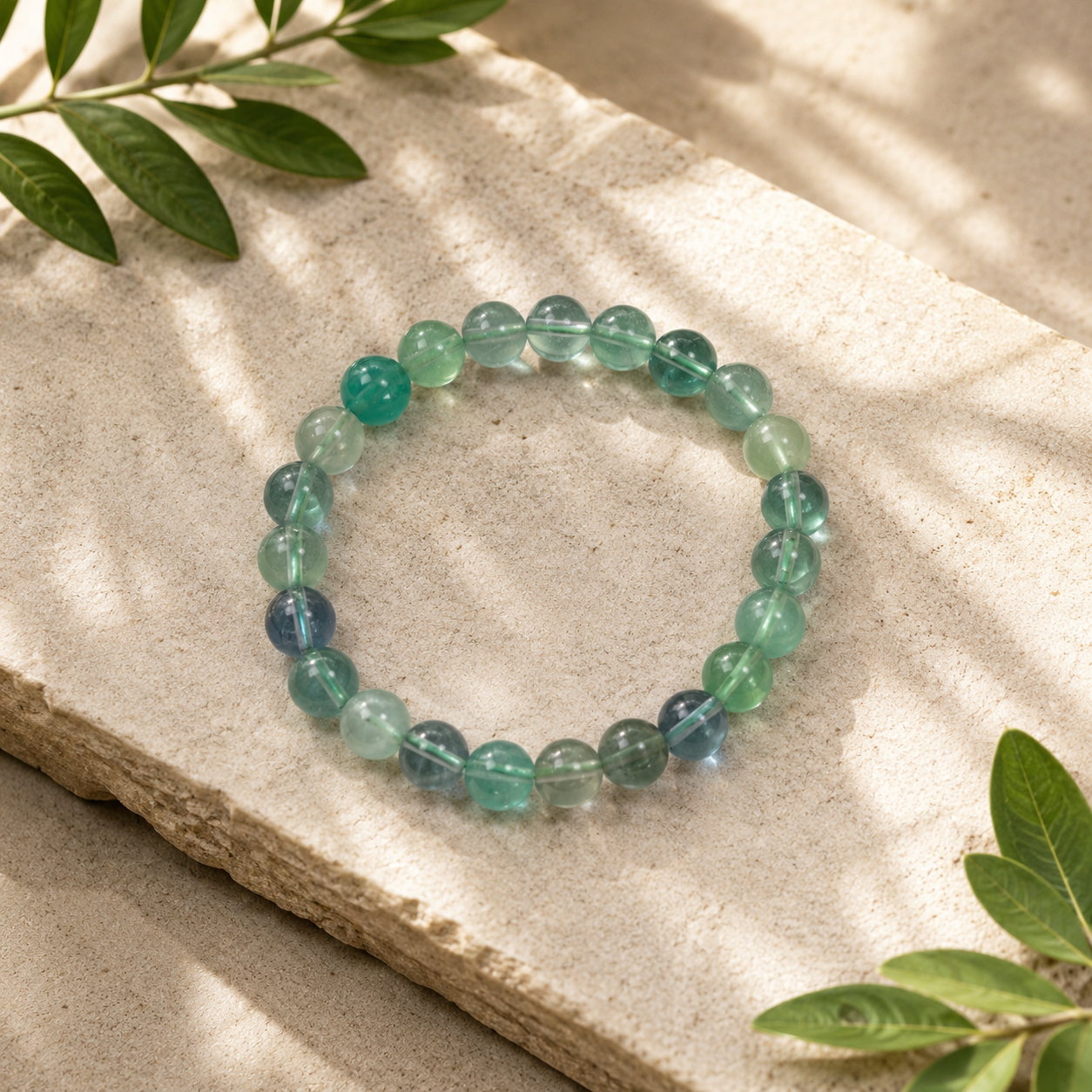Natural Kyanite Beaded Bracelet | Handmade Healing Crystal Bracelet for Calm & Communication