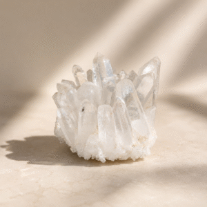 Natural Clear Quartz Crystal Cluster / Sphatik Healing Stone for Energy Cleansing & Meditation