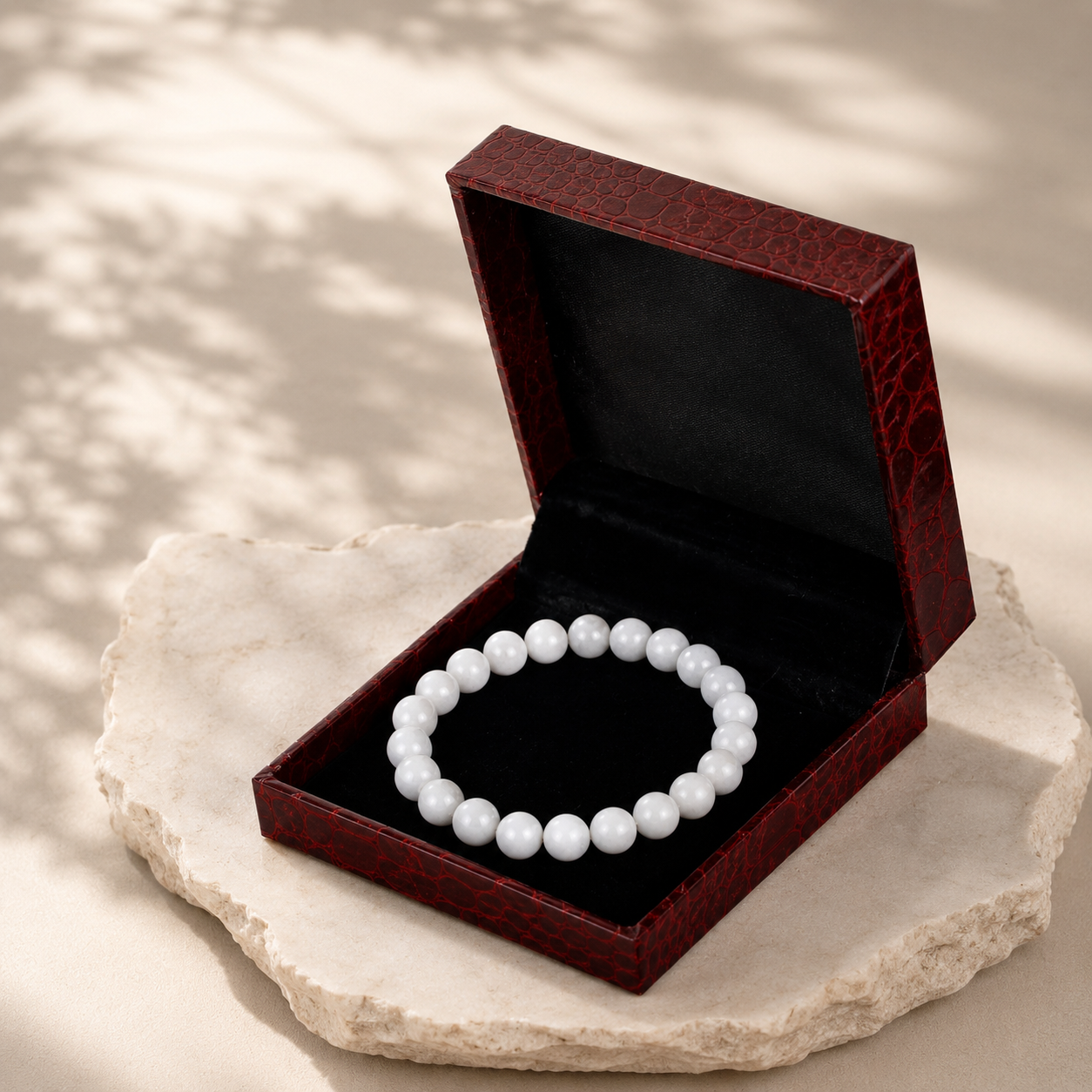 Natural White Kyanite Beaded Bracelet | Handmade Healing Crystal Bracelet for Peace & Clarity - Image 4
