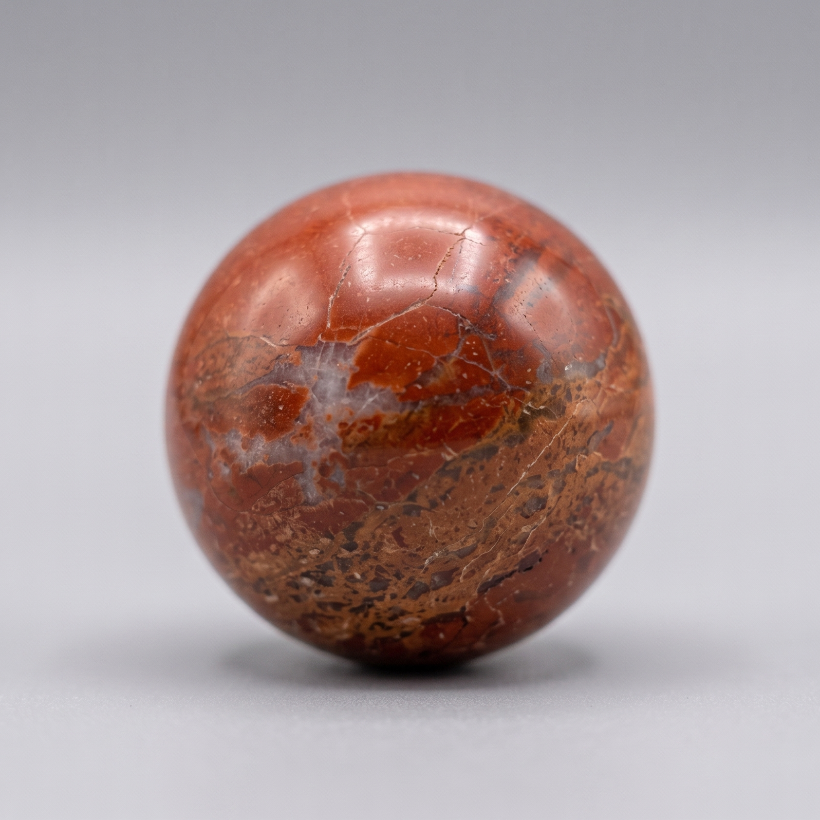 Natural Red Jasper Crystal Sphere / Red Jasper Healing Ball for Grounding & Protection - Image 4