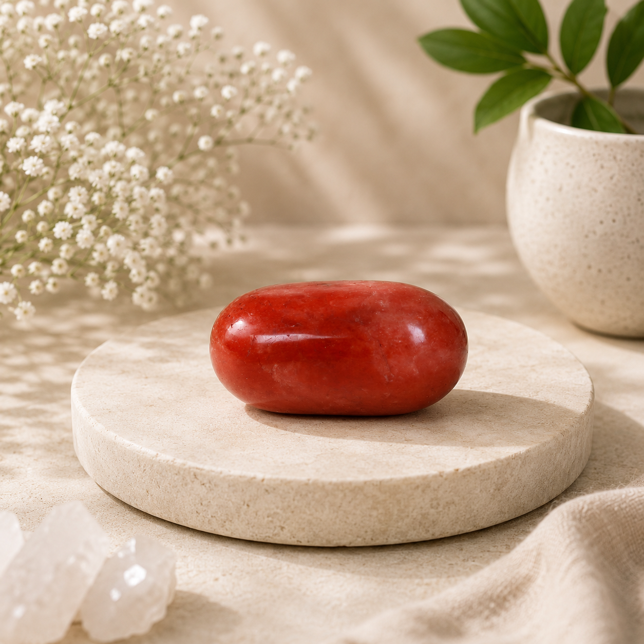 Natural Red Jasper Shiva Lingam Crystal Stone for Healing, Meditation & Vastu - Image 4