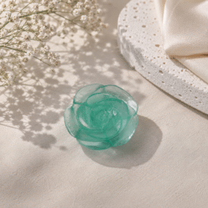 Natural Green Aventurine Rose Crystal Carving | Healing Stone Decor