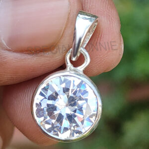 Natural Diamond Solitaire Pendant Necklace