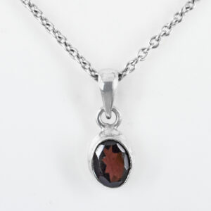 Natural Red Garnet 925 Sterling Silver Pendant & Earrings Set – 22.60 Ct Garnet Jewelry