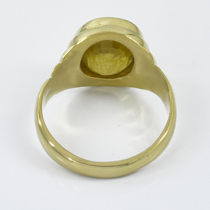 Natural Golden Sapphire (Yellow Sapphire) Gemstone Ring – 4.13 Ct | 7.15 Grams - Image 4