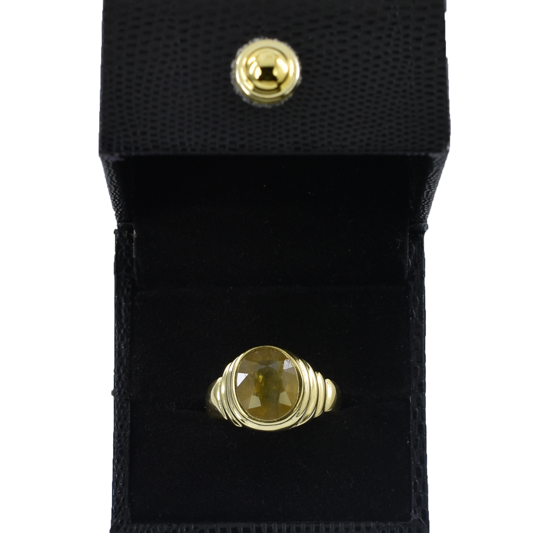 Natural Golden Sapphire (Yellow Sapphire) Gemstone Ring – 4.13 Ct | 7.15 Grams - Image 2