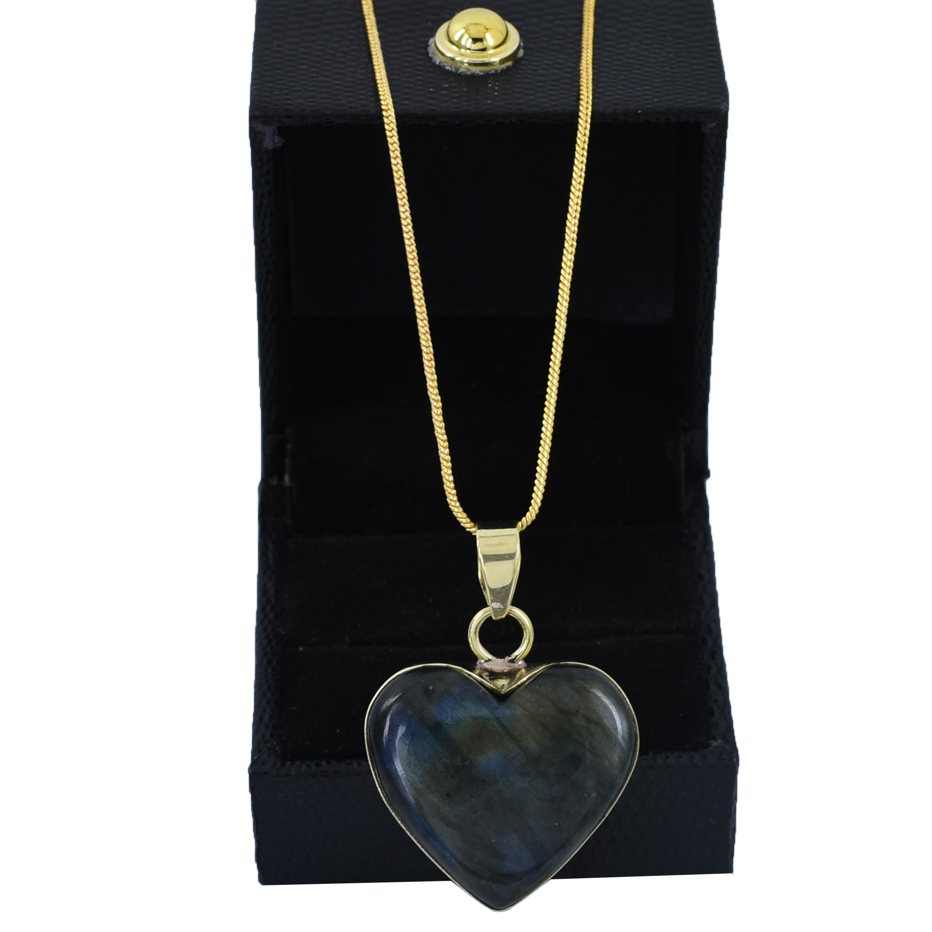 Natural Labradorite Heart Shape Gemstone Pendant – 20 CT | 10.30 Grams - Image 4