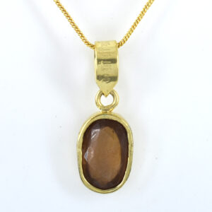 Natural Hessonite (Gomed) Gemstone Pendant – 11 CT | 5.19 Grams