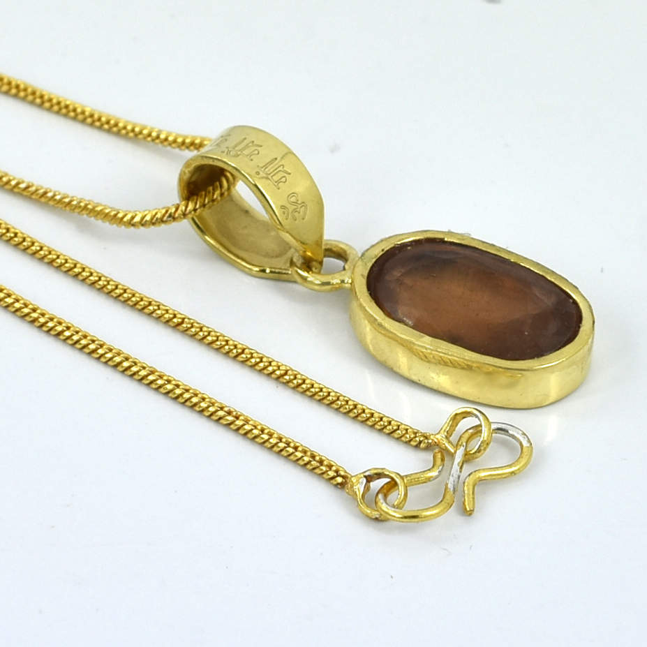 Natural Hessonite (Gomed) Gemstone Pendant – 11 CT | 5.19 Grams - Image 3