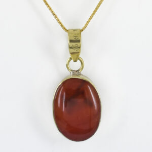 Natural Red Carnelian Gemstone Pendant – 6 Ct | 8 Grams
