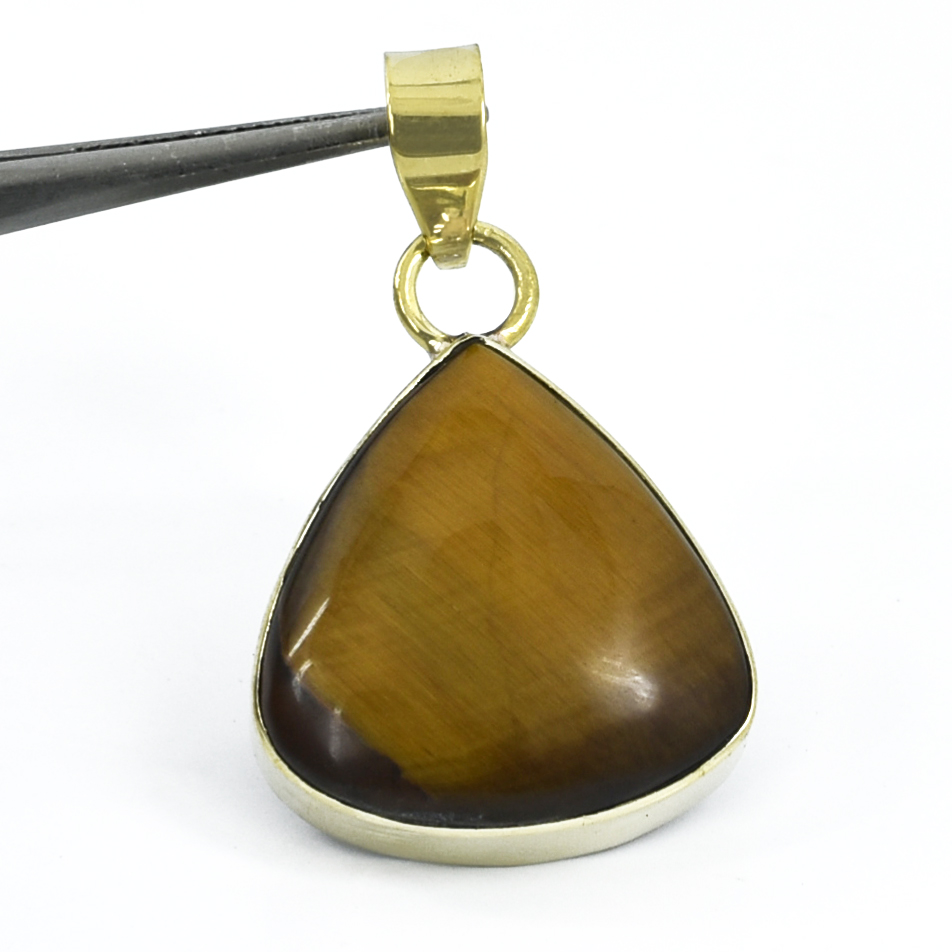 Natural Tiger Eye Gemstone Pendant – 15 Carat Oval Cut Healing Pendant (7.34 Grams) - Image 6