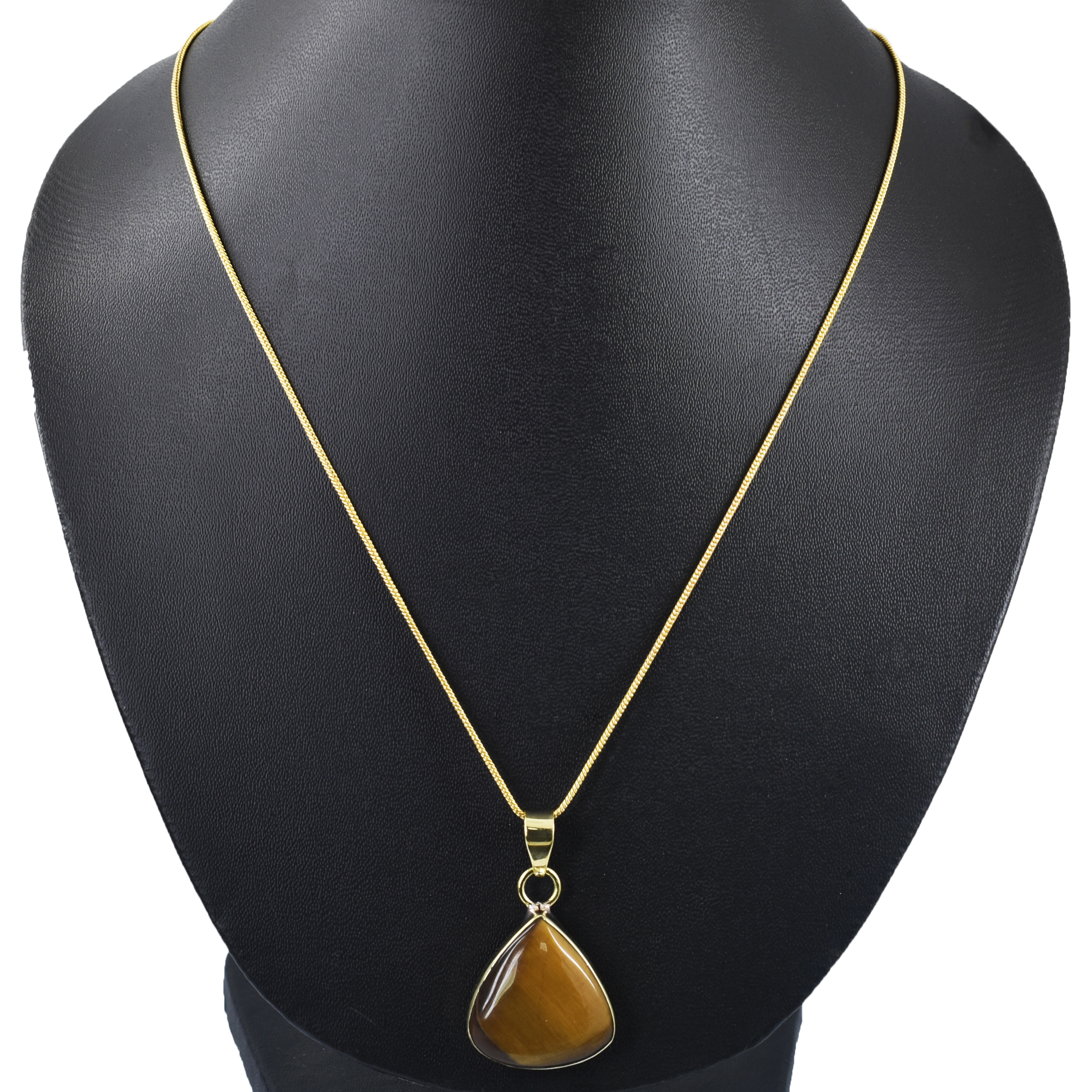 Natural Tiger Eye Gemstone Pendant – 15 Carat Oval Cut Healing Pendant (7.34 Grams) - Image 3