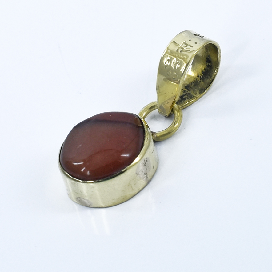 Natural Red Carnelian Gemstone Pendant – 7 Carat Oval Cabochon | 3.44 Grams - Image 2