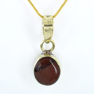 Natural Red Carnelian Gemstone Pendant – 7 Carat Oval Cabochon | 3.44 Grams