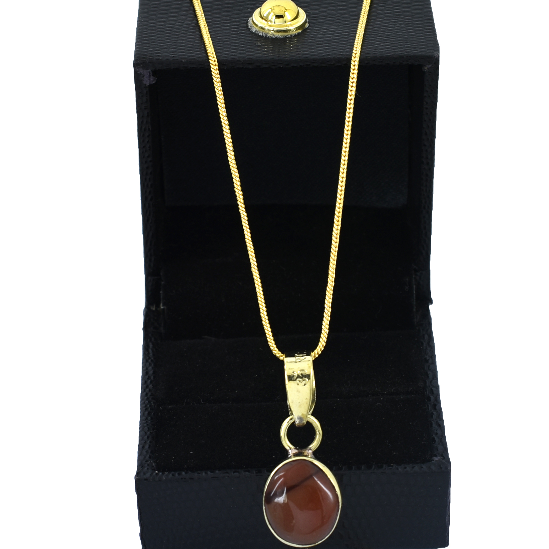 Natural Red Carnelian Gemstone Pendant – 7 Carat Oval Cabochon | 3.44 Grams - Image 7
