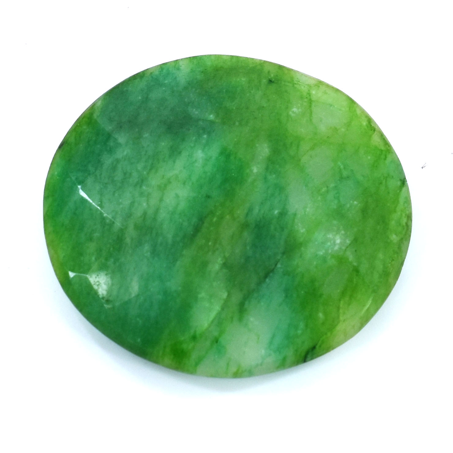 Natural Green Aventurine Flat Palm Stone (Healing Crystal)