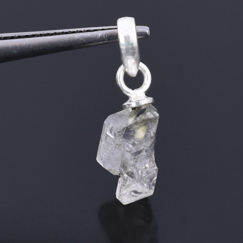 Natural Herkimer Diamond Quartz Crystal Pendant - Image 6