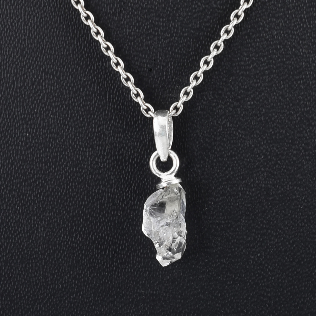 Natural Herkimer Diamond Quartz Crystal Pendant - Image 4
