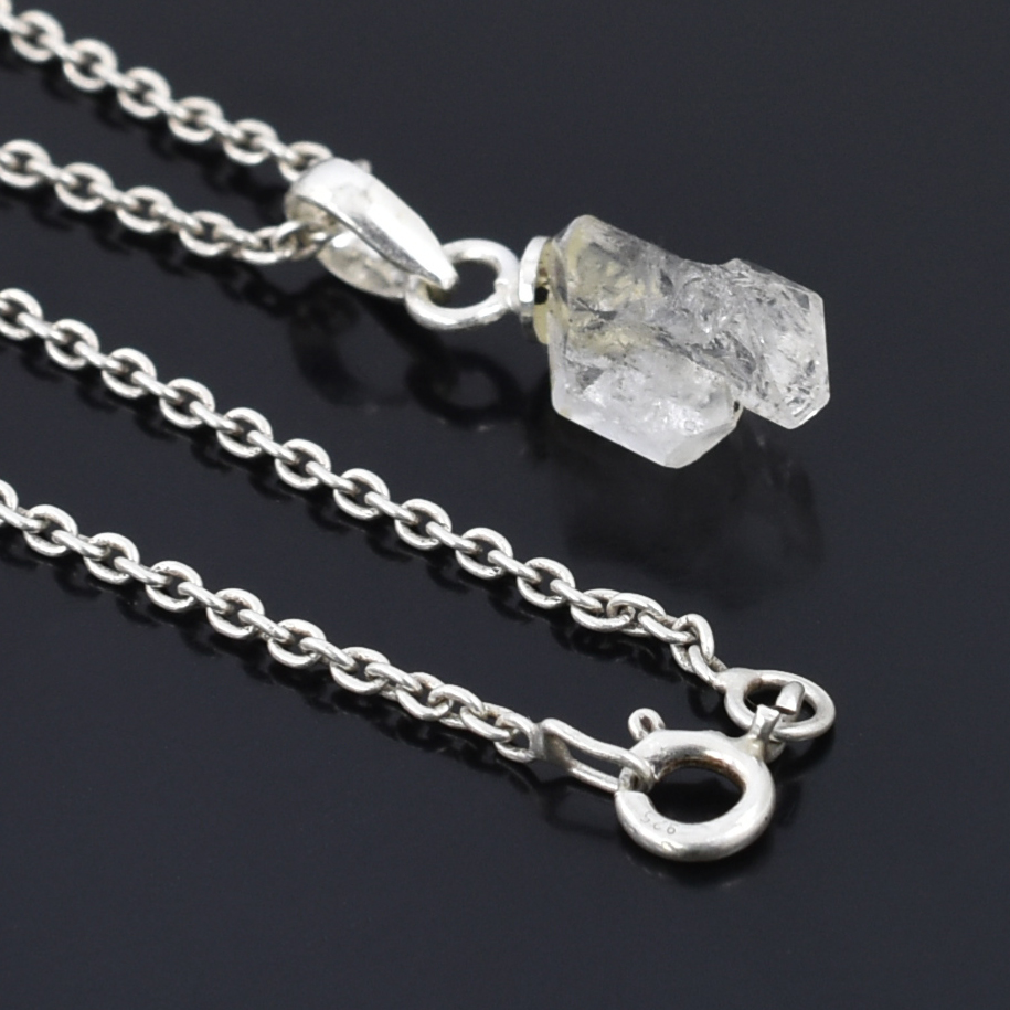 Natural Herkimer Diamond Quartz Crystal Pendant - Image 3