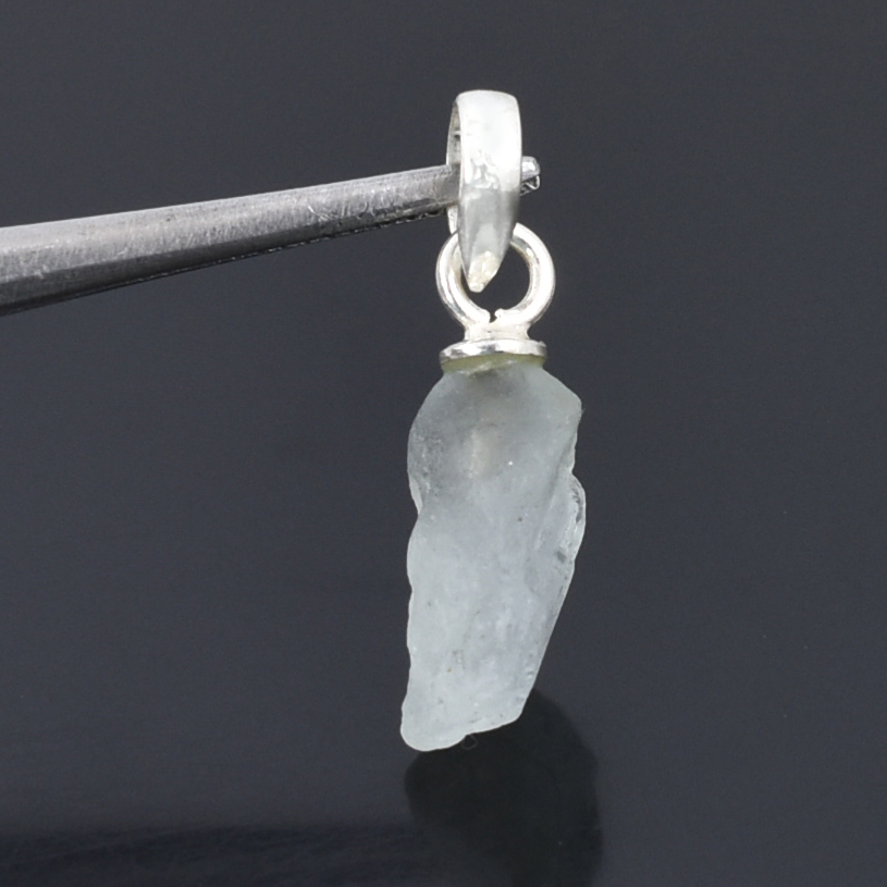 Natural Aquamarine Raw Crystal Pendant Necklace – Healing Gemstone Pendant - Image 6