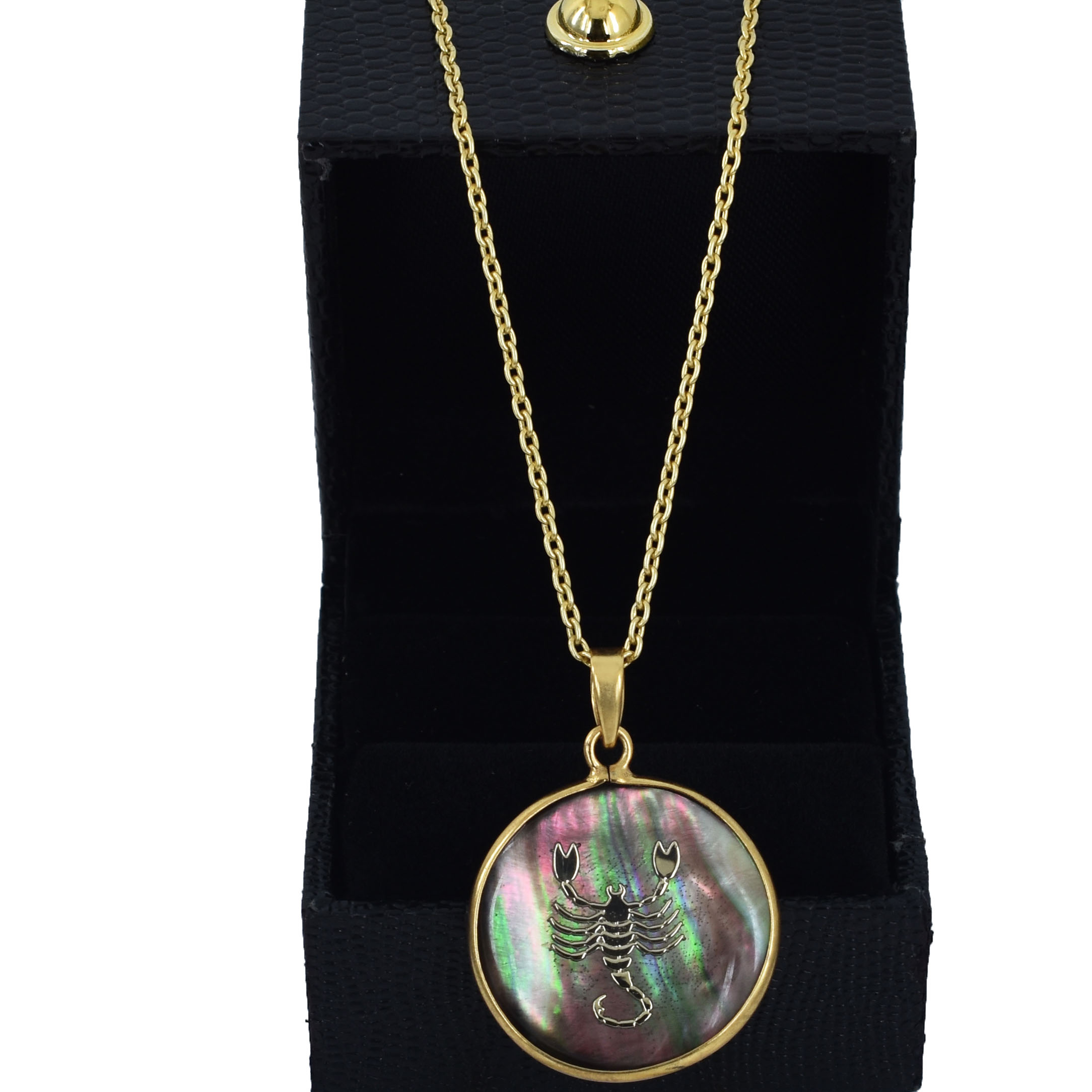 Scorpio Zodiac Mother of Pearl Inlay Pendant - Image 2