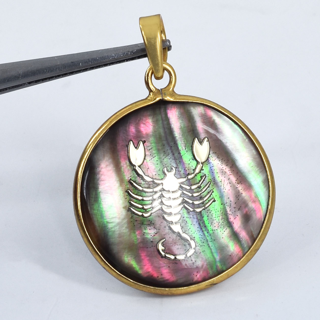 Scorpio Zodiac Mother of Pearl Inlay Pendant - Image 8