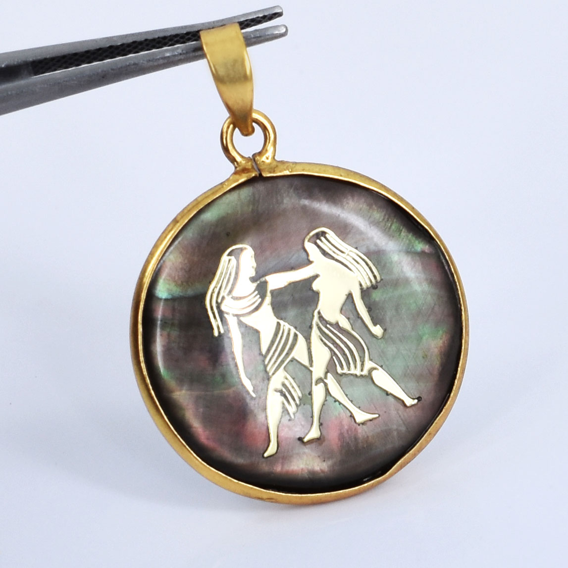 Natural Gemini Zodiac Pendant Necklace (Gemini Horoscope Symbol) - Image 7