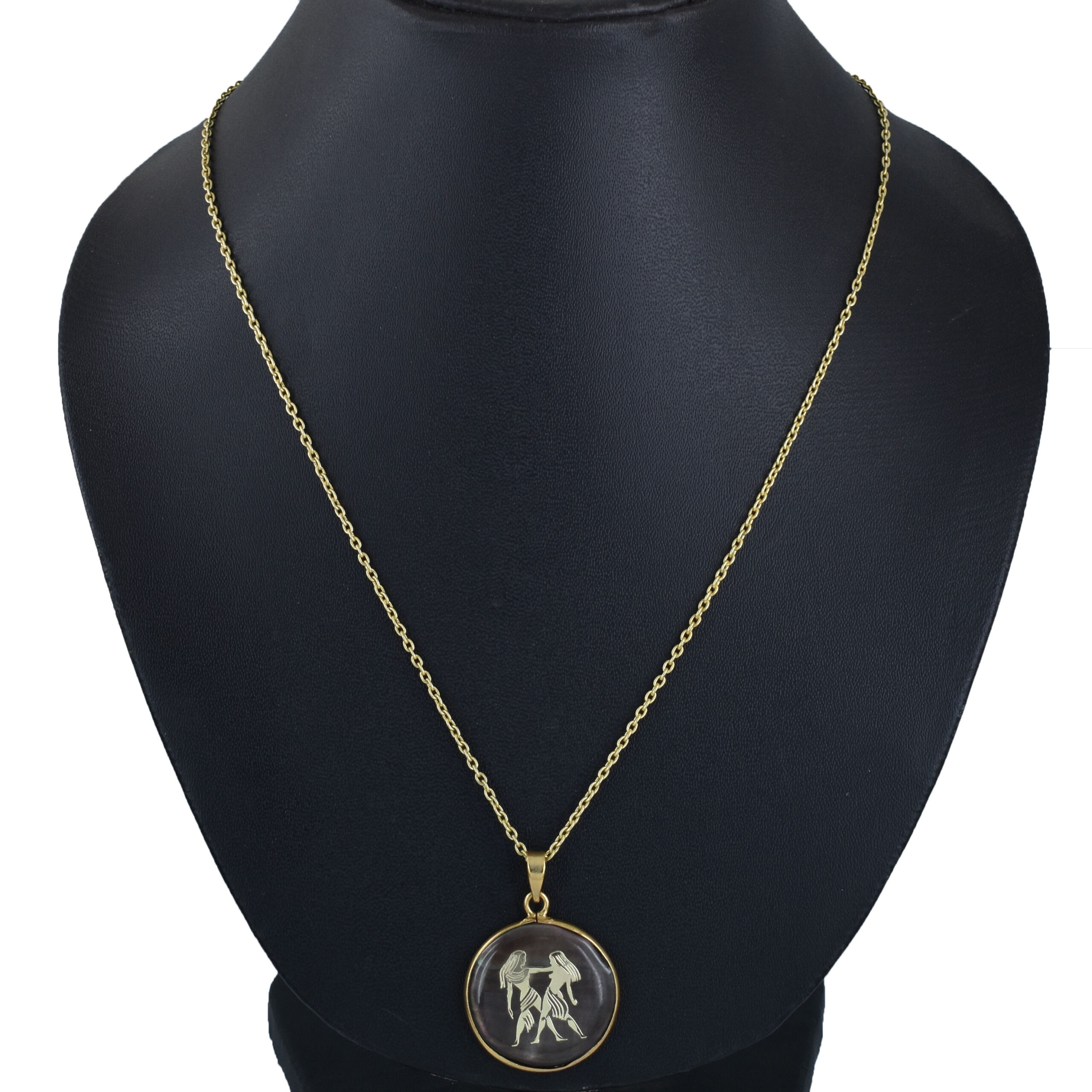 Natural Gemini Zodiac Pendant Necklace (Gemini Horoscope Symbol) - Image 3