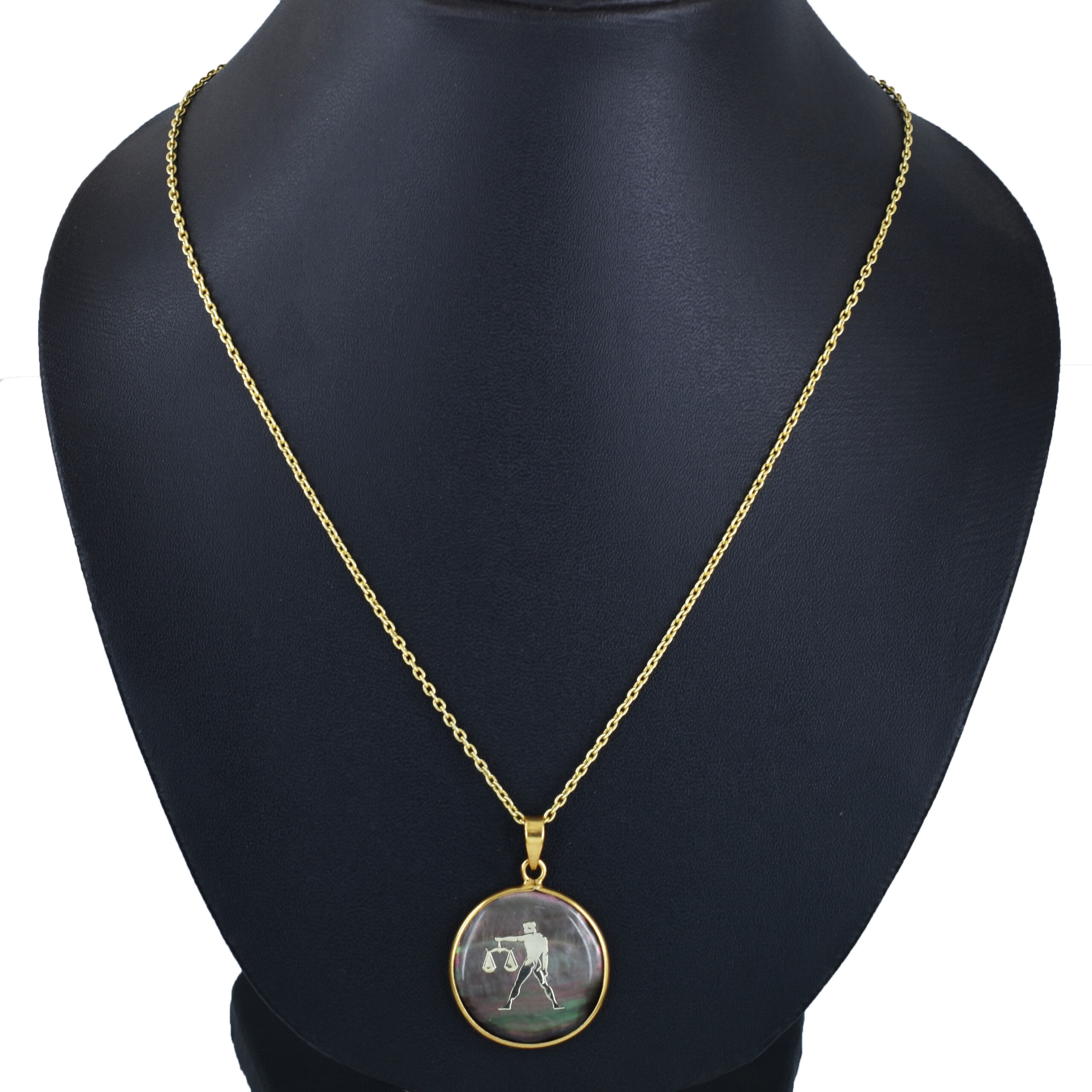 Natural Shell Libra Zodiac Pendant Necklace (Tula Rashi Pendant) | Balance, Harmony & Venus Energy Pendant - Image 4