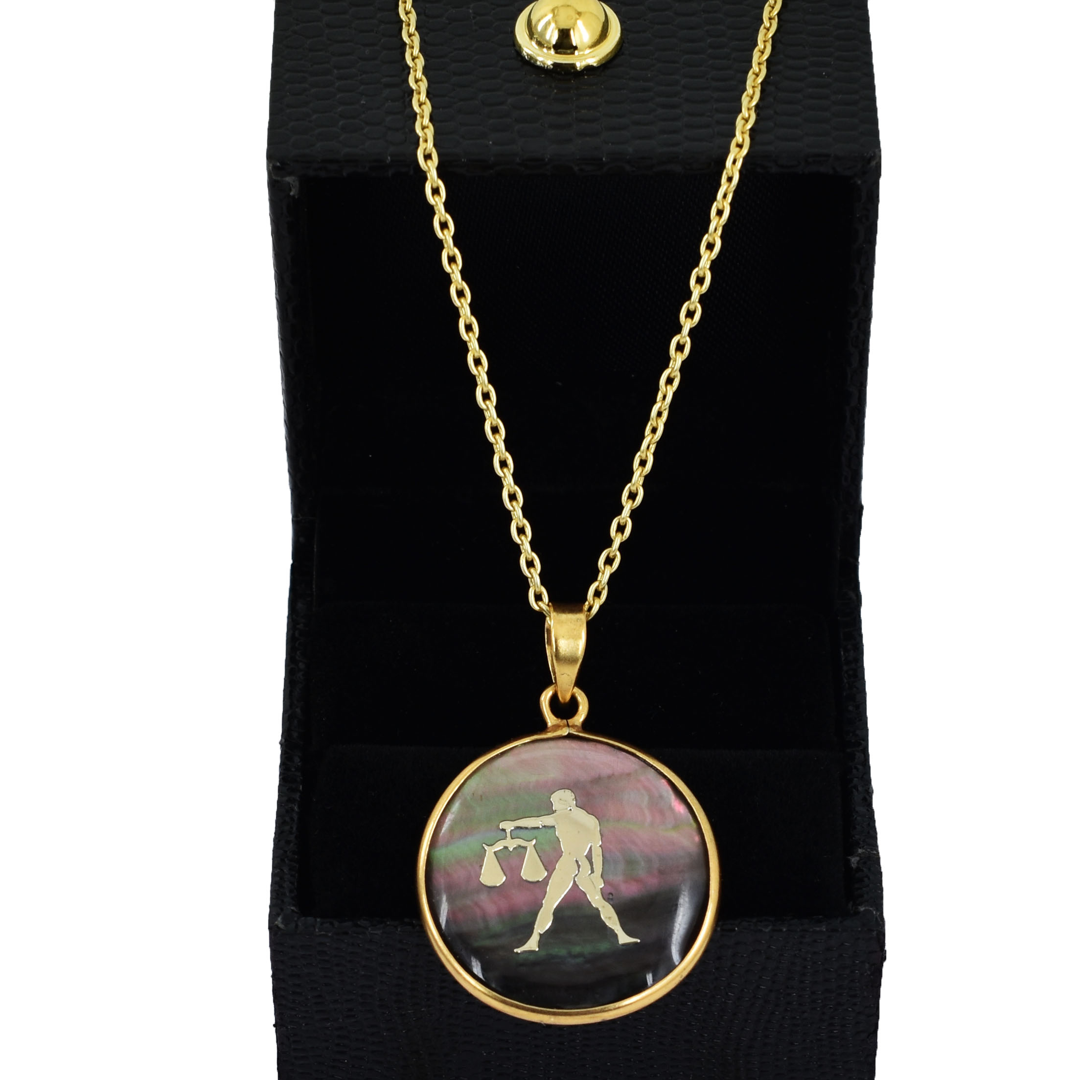 Natural Shell Libra Zodiac Pendant Necklace (Tula Rashi Pendant) | Balance, Harmony & Venus Energy Pendant - Image 2