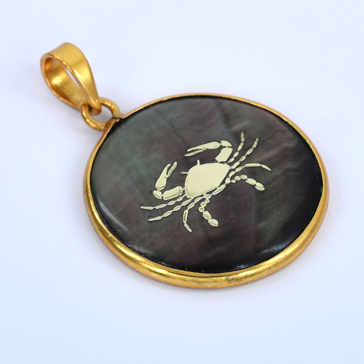 Cancer Zodiac Shell Pendant Necklace (Kark Rashi Pendant) - Image 8