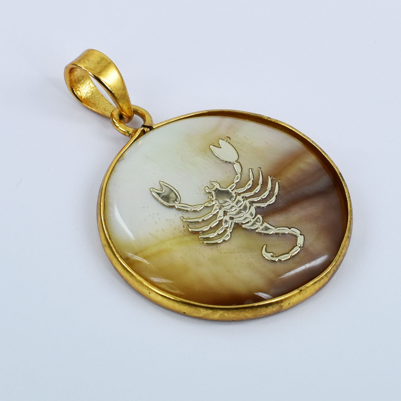 Scorpio Zodiac Natural Shell Pendant Necklace (Vrishchik Rashi Pendant) - Image 8