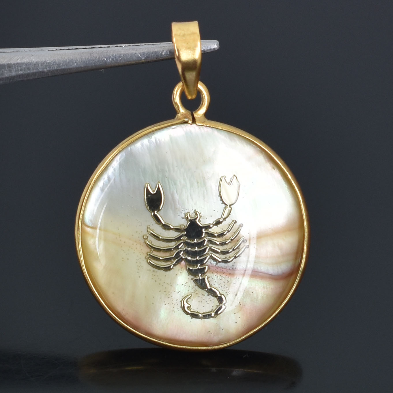 Scorpio Zodiac Natural Shell Pendant Necklace (Vrishchik Rashi Pendant) - Image 7