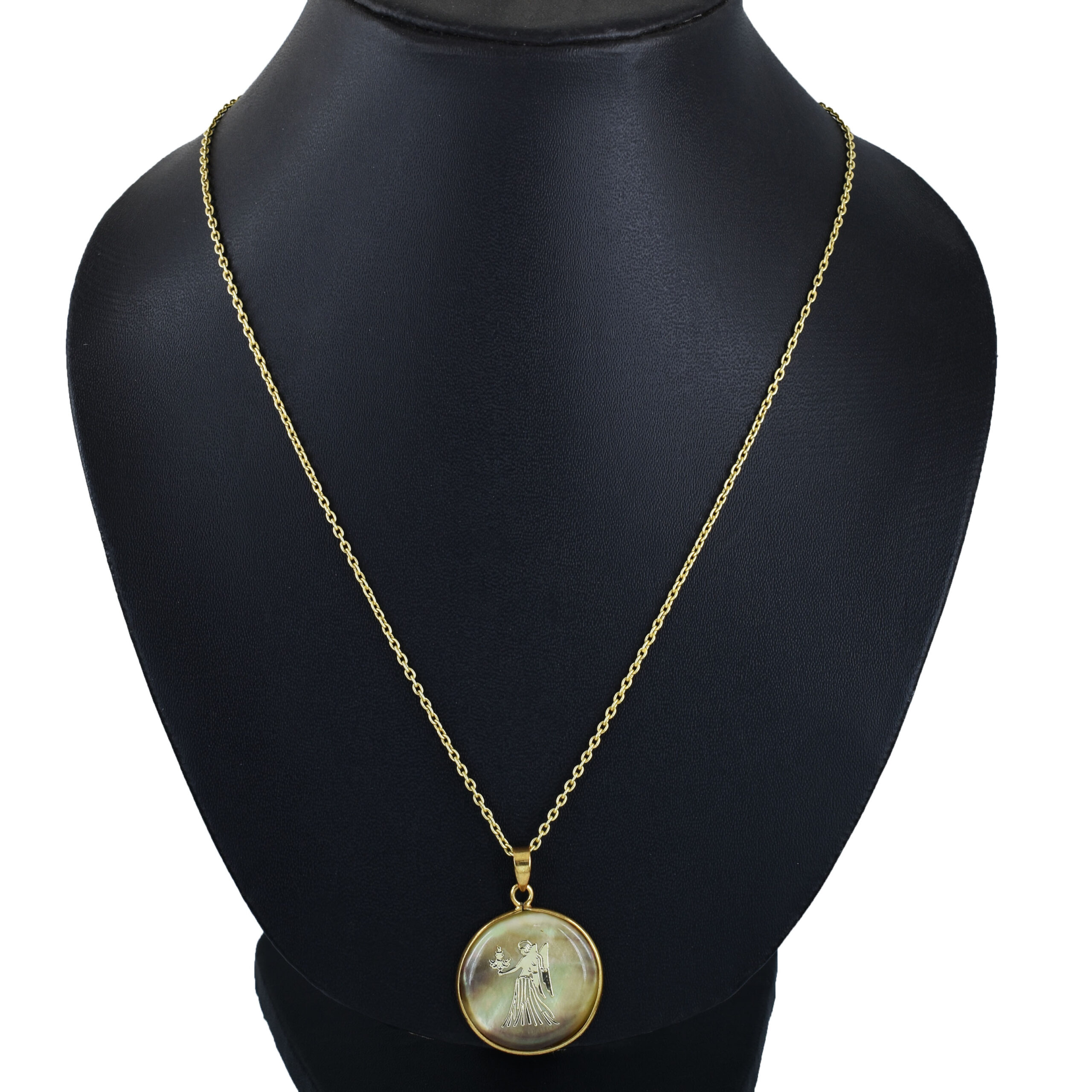 Natural Virgo Zodiac Pendant Necklace (Kanya Rashi Horoscope Symbol) - Image 4