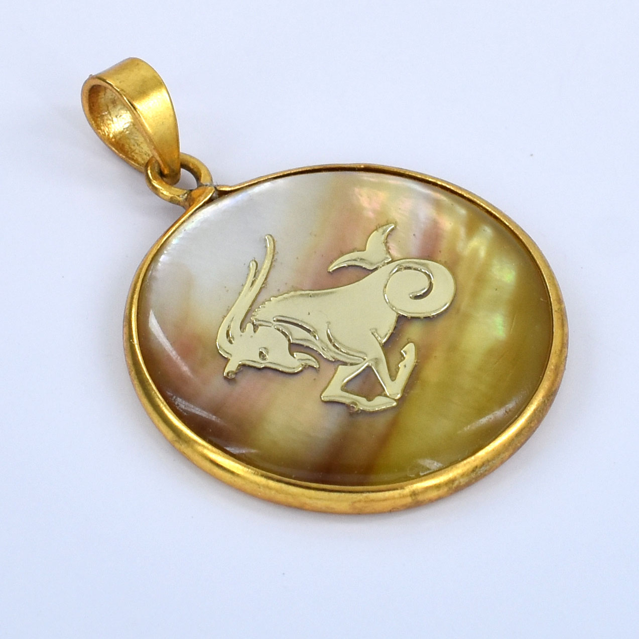 Capricorn Zodiac Shell Pendant Necklace (Makar Rashi Pendant) - Image 8