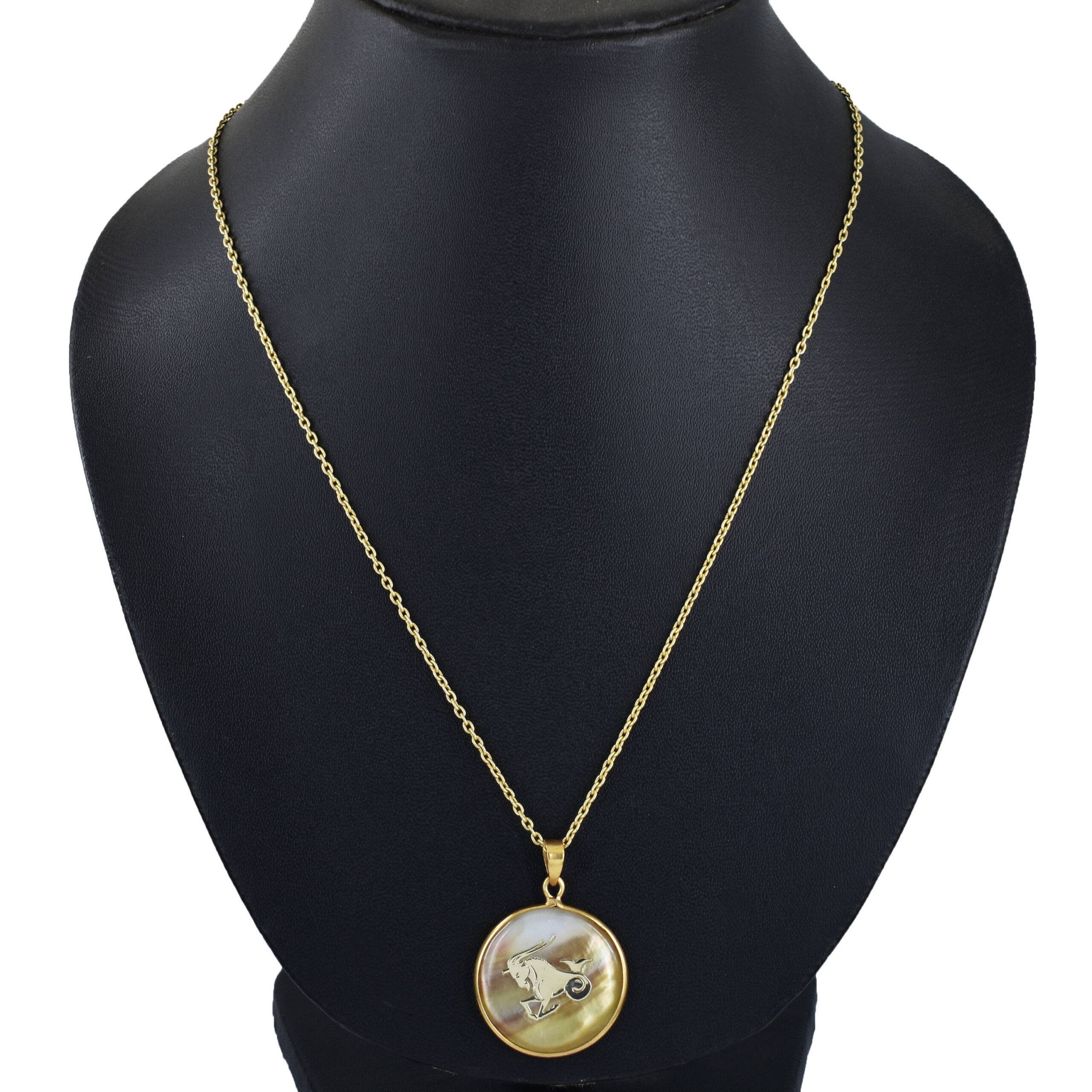 Capricorn Zodiac Shell Pendant Necklace (Makar Rashi Pendant) - Image 5