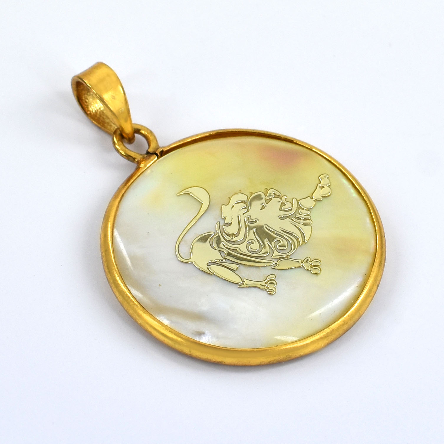 Natural Mother of Pearl Leo Zodiac Pendant Necklace – Luxury Astrology Pendant - Image 2