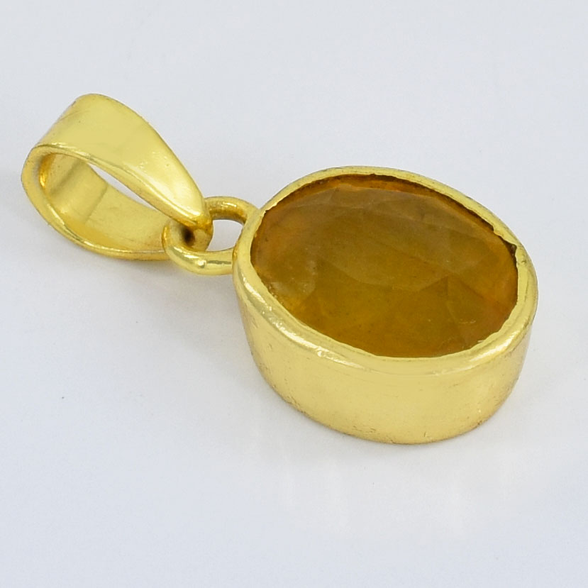 Natural Yellow Sapphire (Pukhraj) Healing Pendant - Image 8