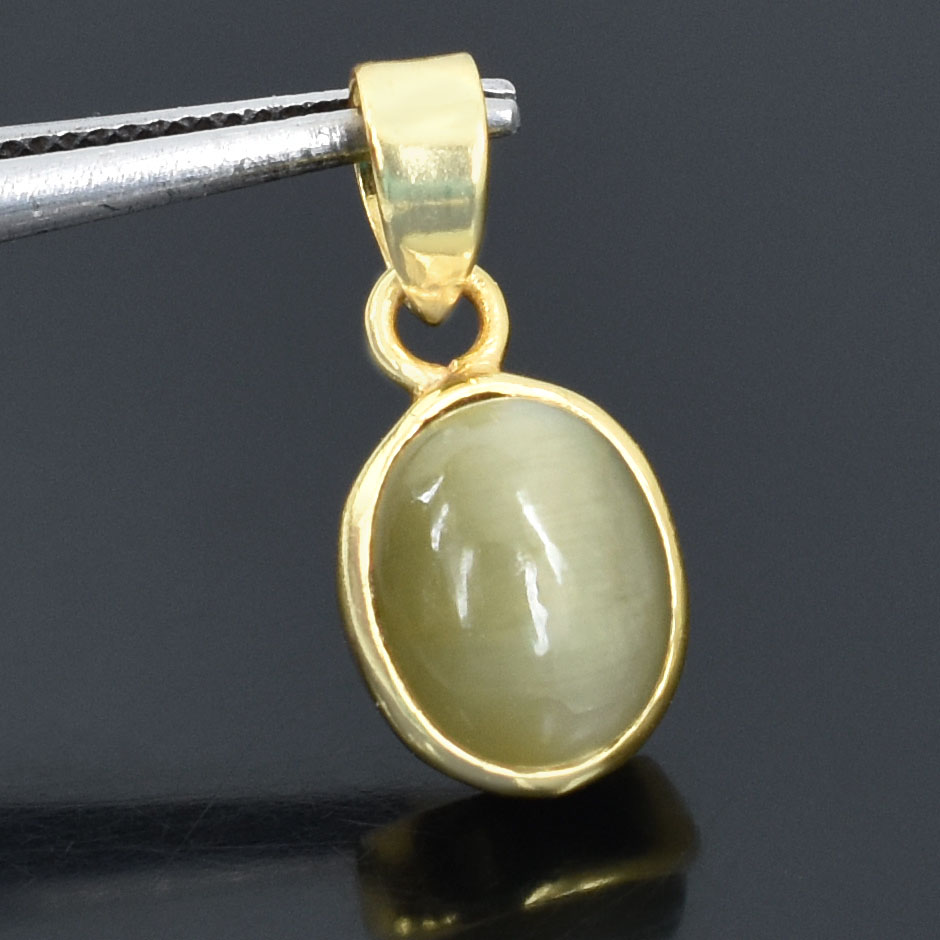 Natural Cats Eye (Lehsunia) Healing Pendant - Image 8