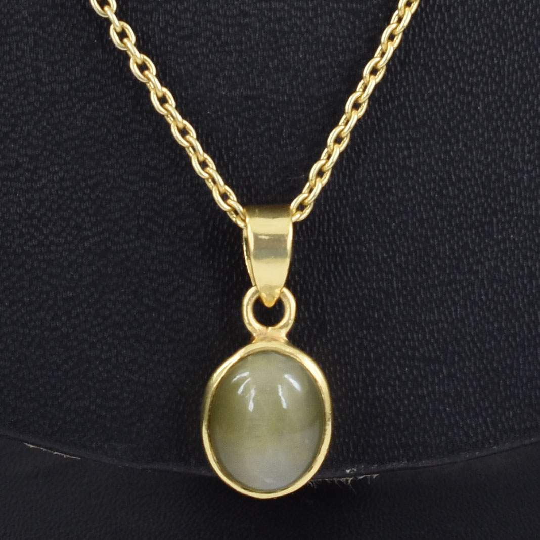 Natural Cats Eye (Lehsunia) Healing Pendant - Image 6
