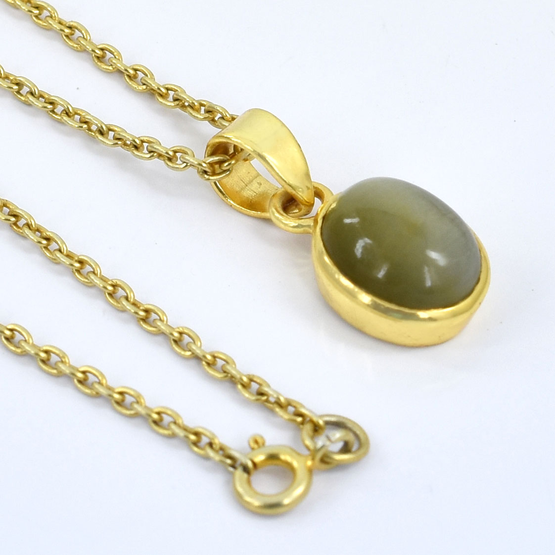 Natural Cats Eye (Lehsunia) Healing Pendant - Image 5
