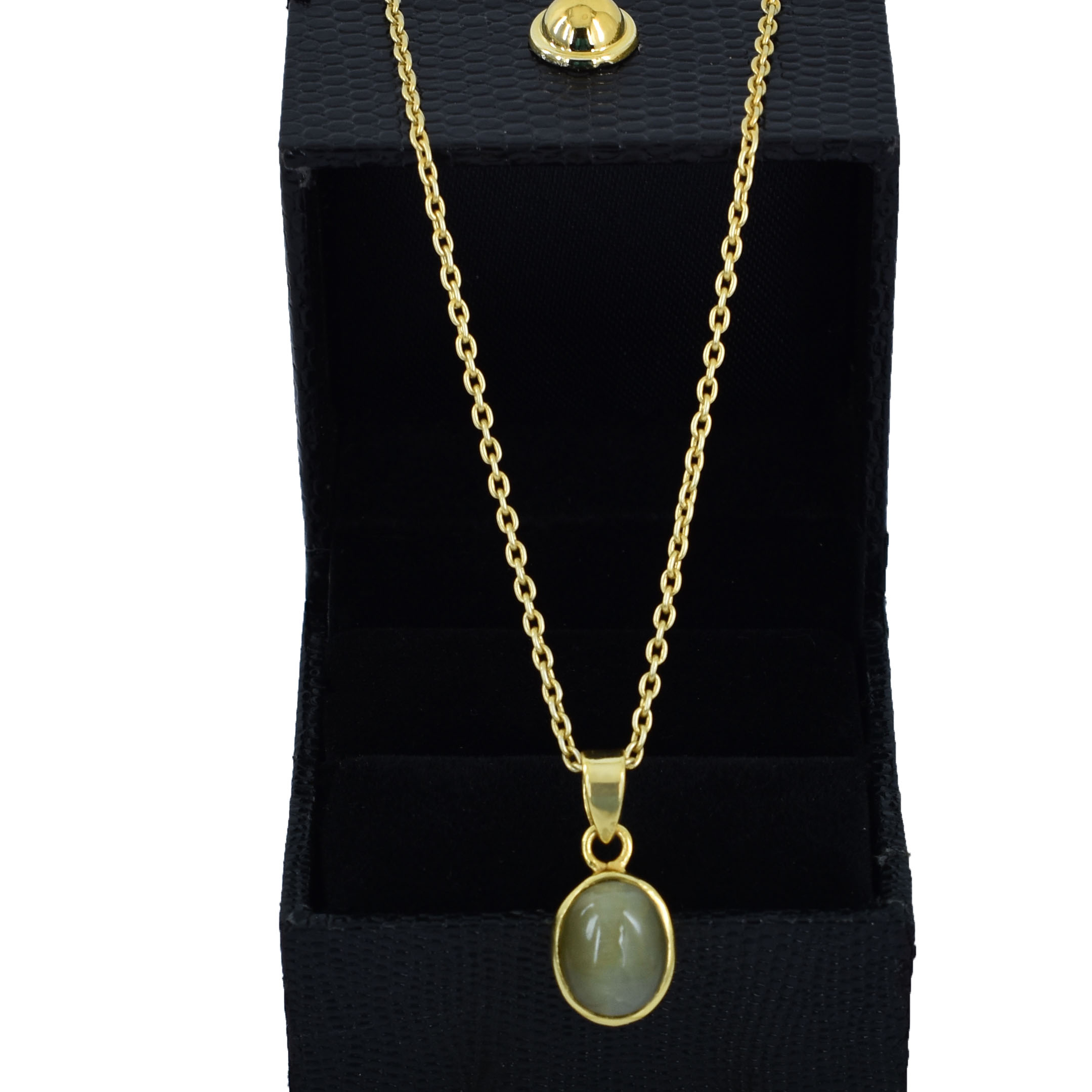 Natural Cats Eye (Lehsunia) Healing Pendant - Image 4
