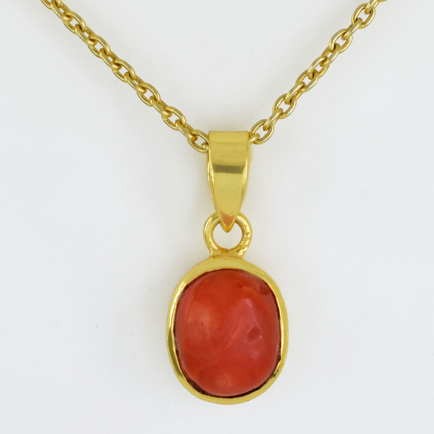 Natural Red Coral (Moonga) Healing Pendant
