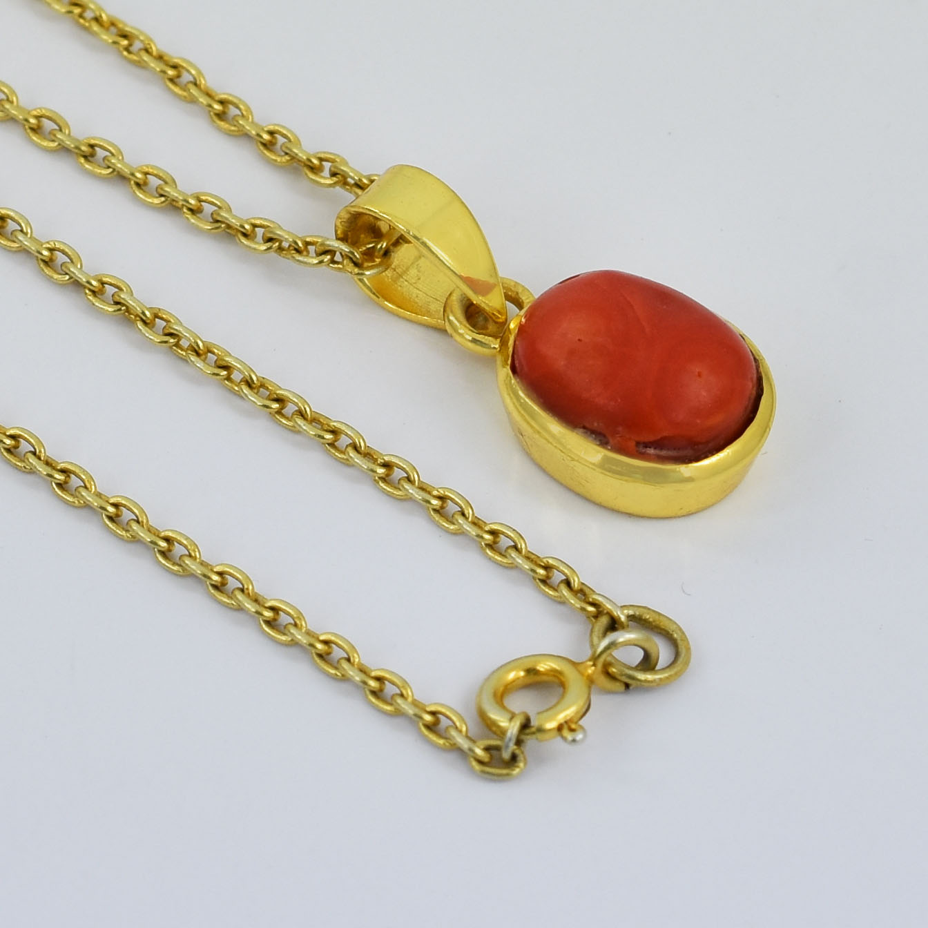 Natural Red Coral (Moonga) Healing Pendant - Image 5