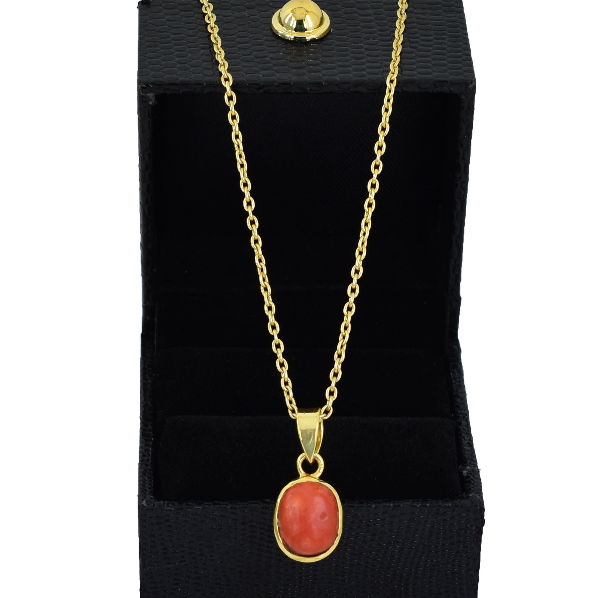 Natural Red Coral (Moonga) Healing Pendant - Image 4