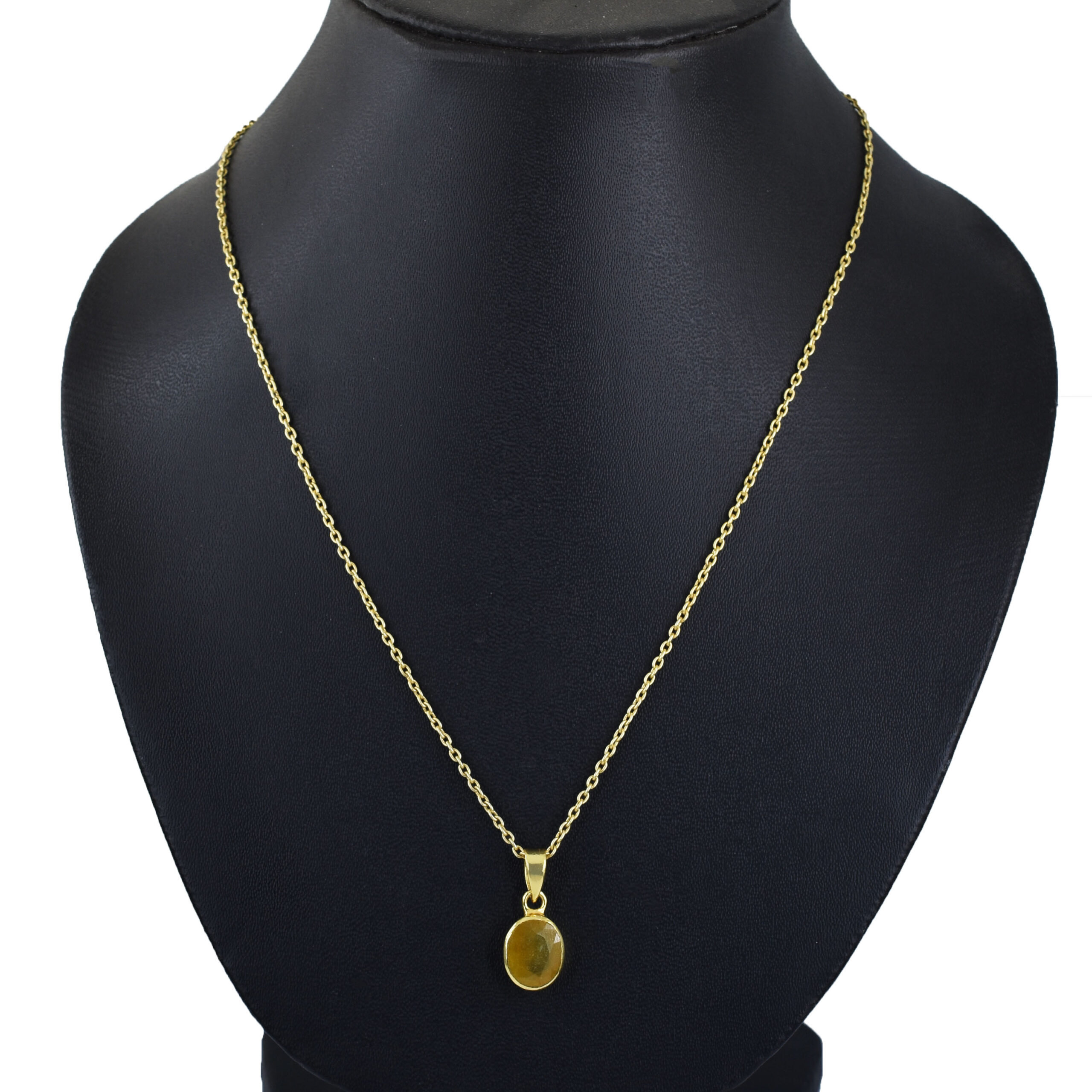Natural Yellow Sapphire (Pukhraj) Pendant - Image 9