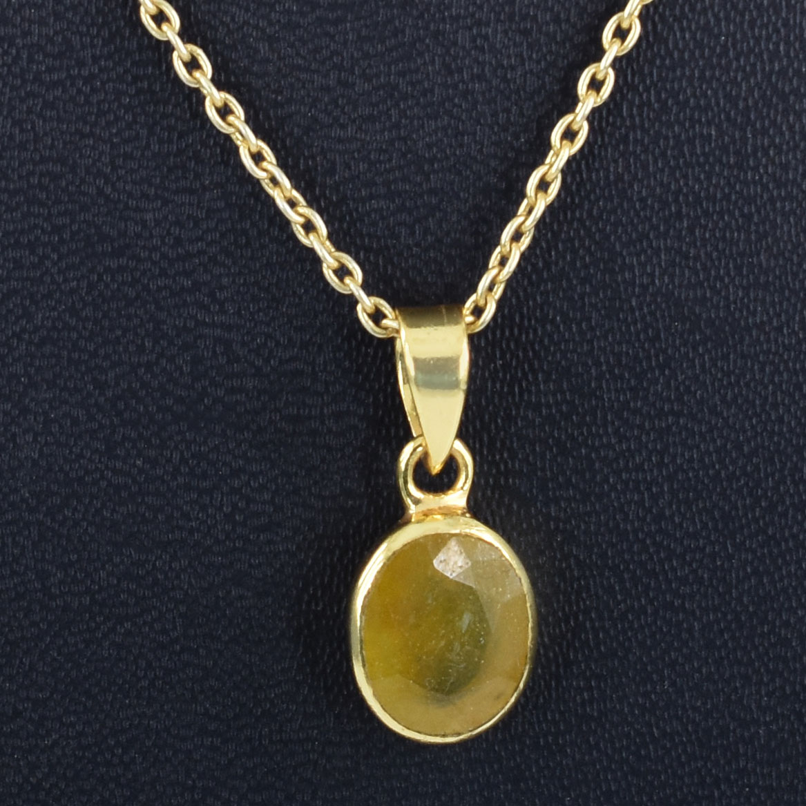 Natural Yellow Sapphire (Pukhraj) Pendant - Image 8