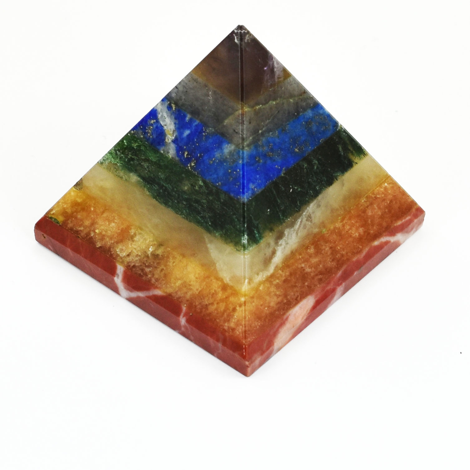 7 Chakra Natural Gemstone Healing Pyramid